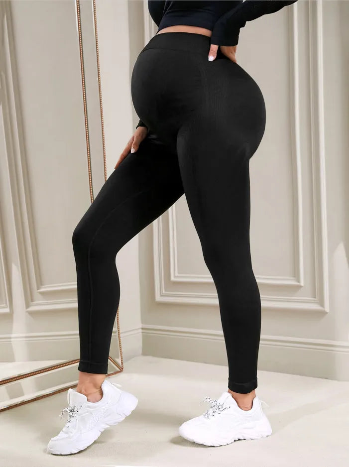 HSMQHJWE Black Spandex Leggings For Women Women Winter Clothes Fashion  Women Fashion High Waist Pants Thin Shark Skin Pregnant Women Wearing  Pregnant