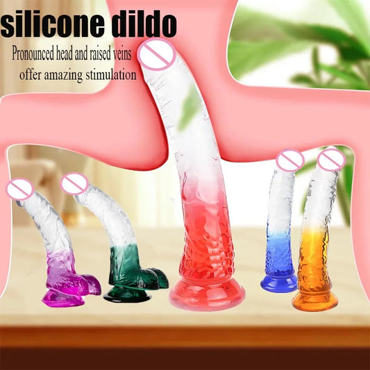 2 Types Simulation Dildo – Huge Jelly Suction Cup Toys for Men & Women